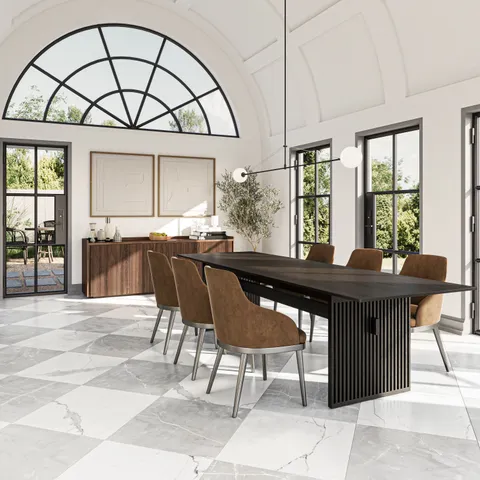 Leona 24 x 24 Matte Porcelain Tile in Calacatta