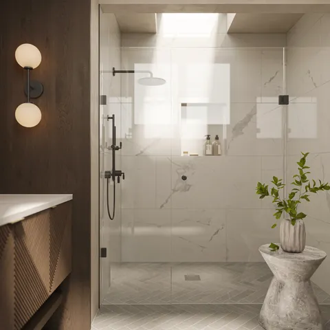 Leona 24 x 48 Polished Porcelain Tile in Calacatta