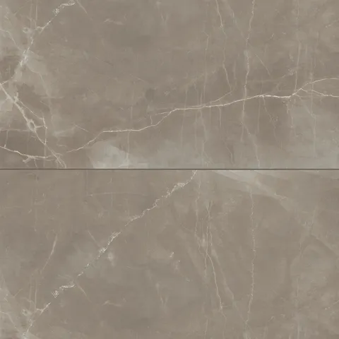 Leona Amani Bronze tile, 24x48 matte finish, showcasing rich bronze tones with delicate white veining for a warm, marble-inspired look.