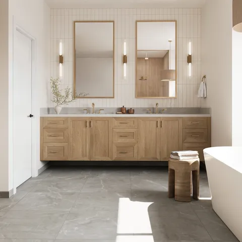 Leona 3 x 12 Matte Porcelain Bullnose Tile in Amani Grey