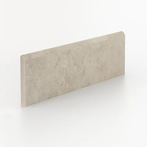 Leona 3 x 12 Matte Porcelain Bullnose Tile in Marfil