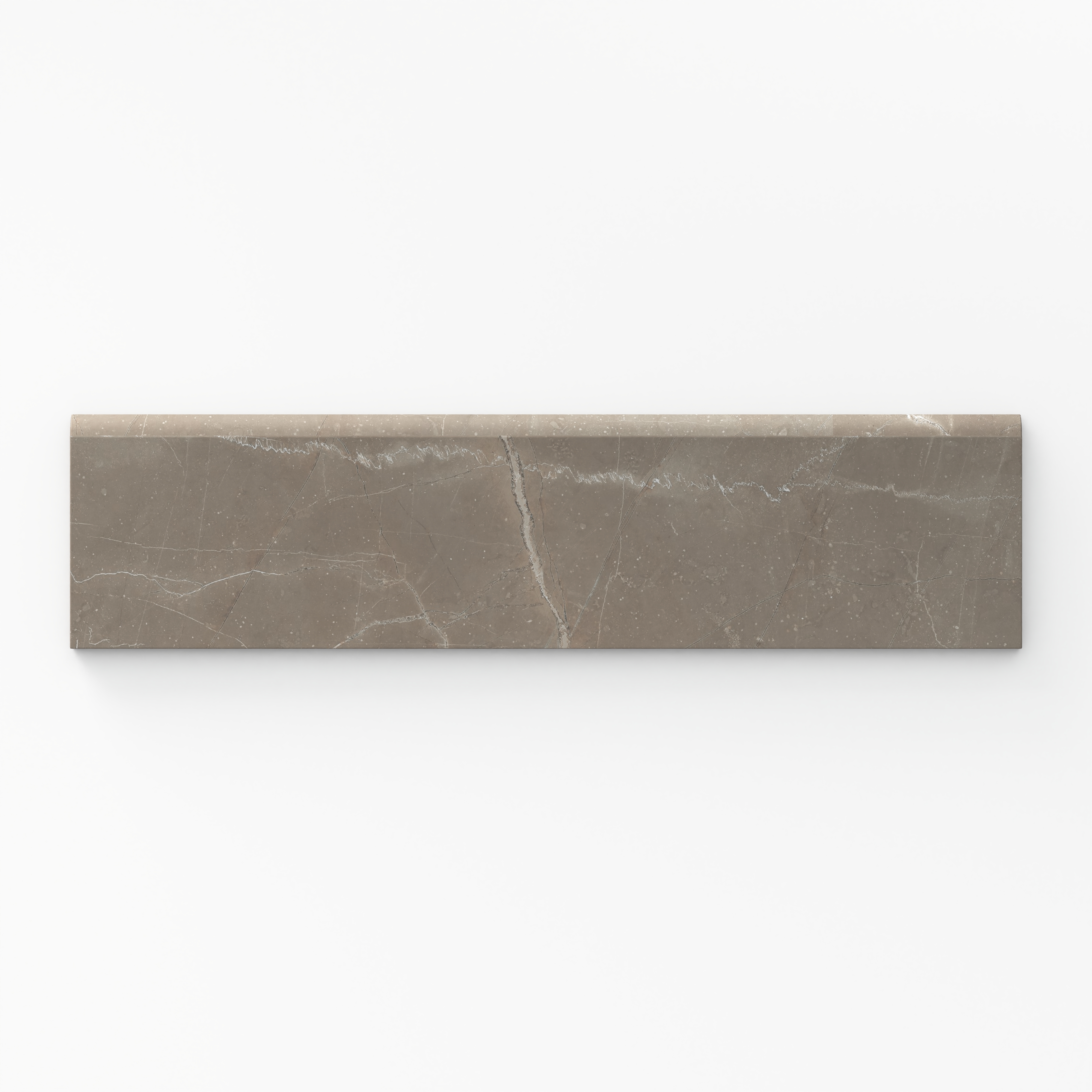 Leona 3 x 12 Matte Porcelain Bullnose Tile in Amani Bronze