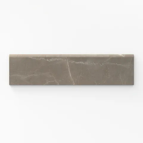 Leona Amani Bronze 3x12 bullnose matte tile featuring warm bronze hues and subtle veining for an elegant finish.