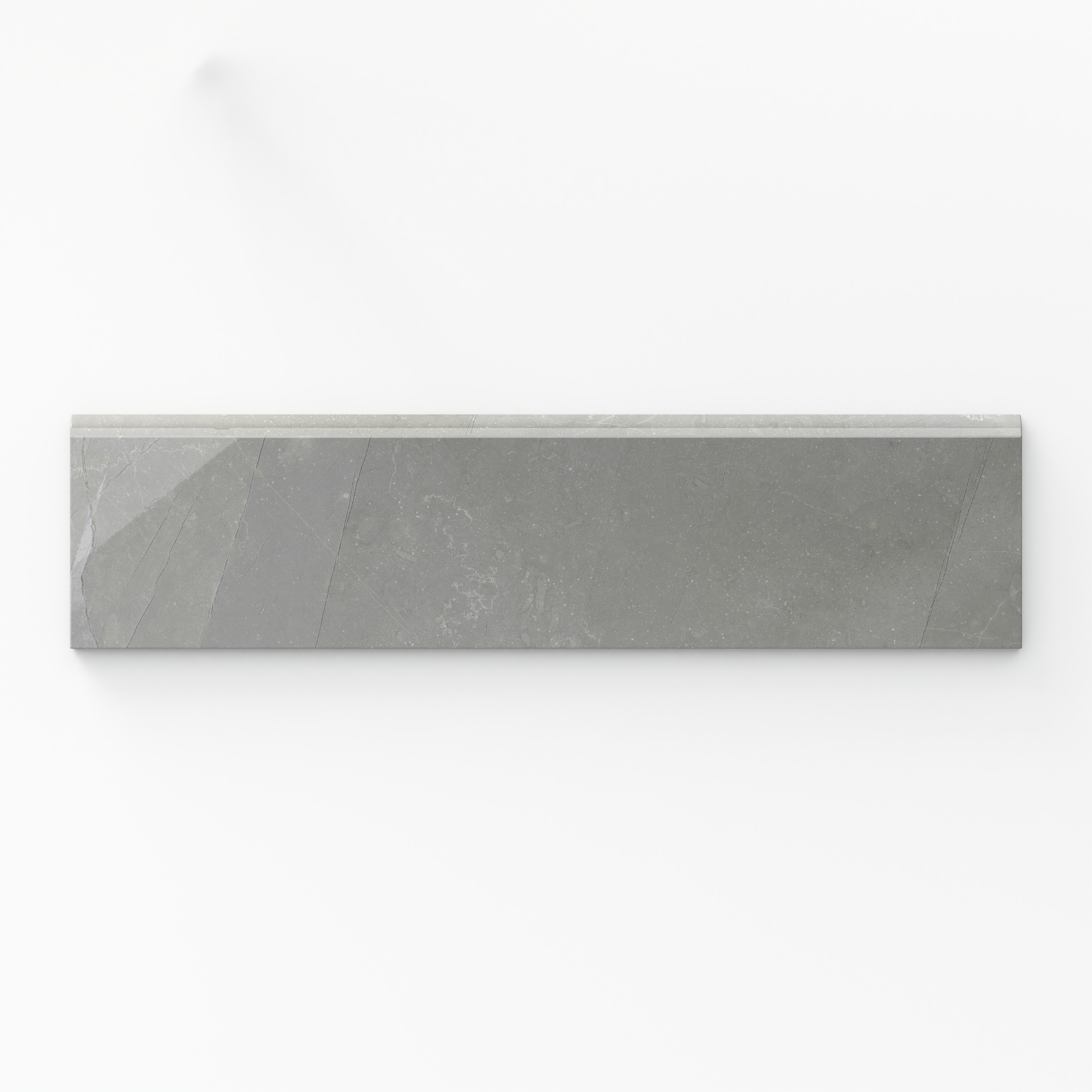 Leona 3 x 12 Polished Porcelain Bullnose Tile in Amani Grey