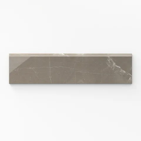 Leona 3 x 12 Polished Porcelain Bullnose Tile in Amani Bronze