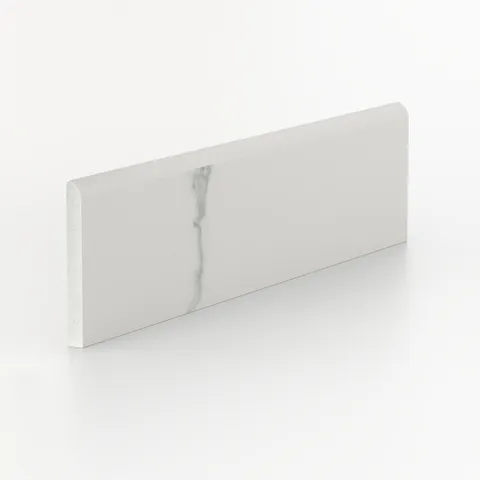 Leona 3 x 12 Polished Porcelain Bullnose Tile in Calacatta