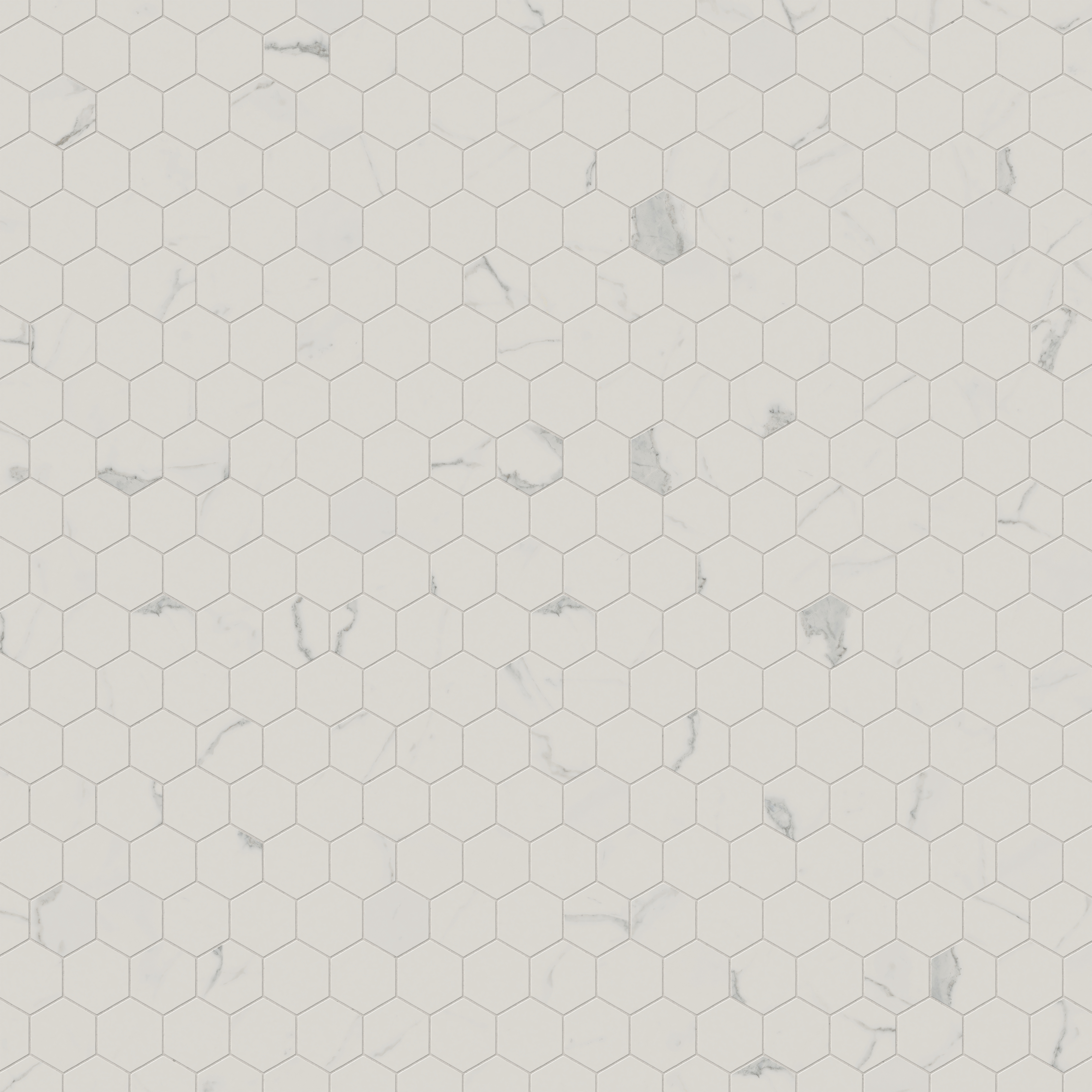 Leona 3 x 3 Matte Porcelain Hexagon Mosaic Tile in Calacatta