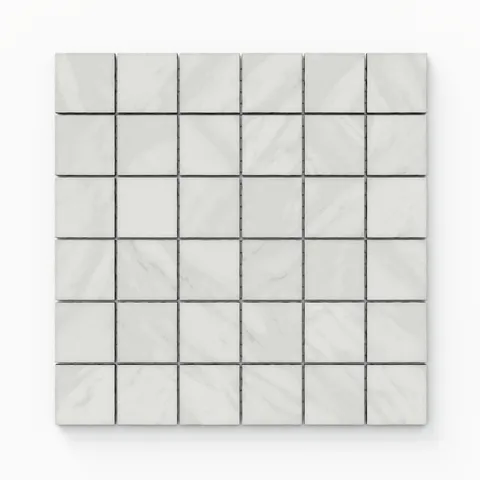 Blair 2 x 2 Matte Porcelain Mosaic Tile in Volakas White