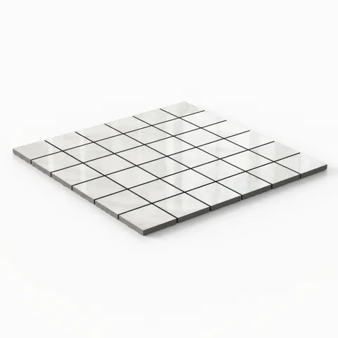 Blair 2 x 2 Polished Porcelain Mosaic Tile in Volakas White