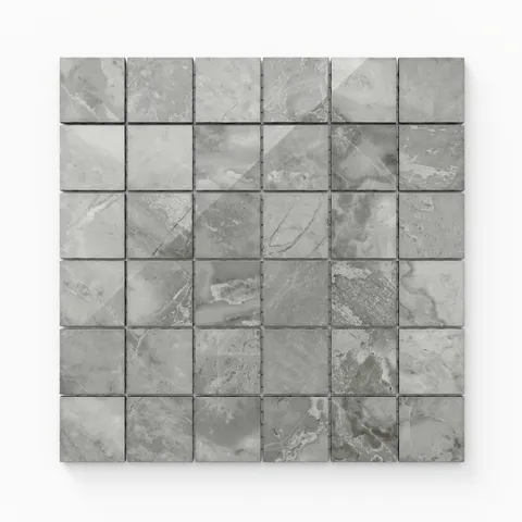 Blair 2 x 2 Polished Porcelain Mosaic Tile in Oniciata Grey