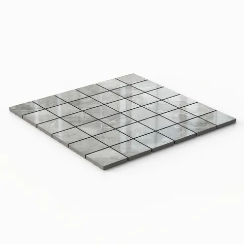 Blair 2 x 2 Polished Porcelain Mosaic Tile in Oniciata Grey