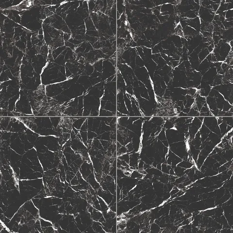 Blair 24 x 24 Matte Porcelain Tile in Marmo Black
