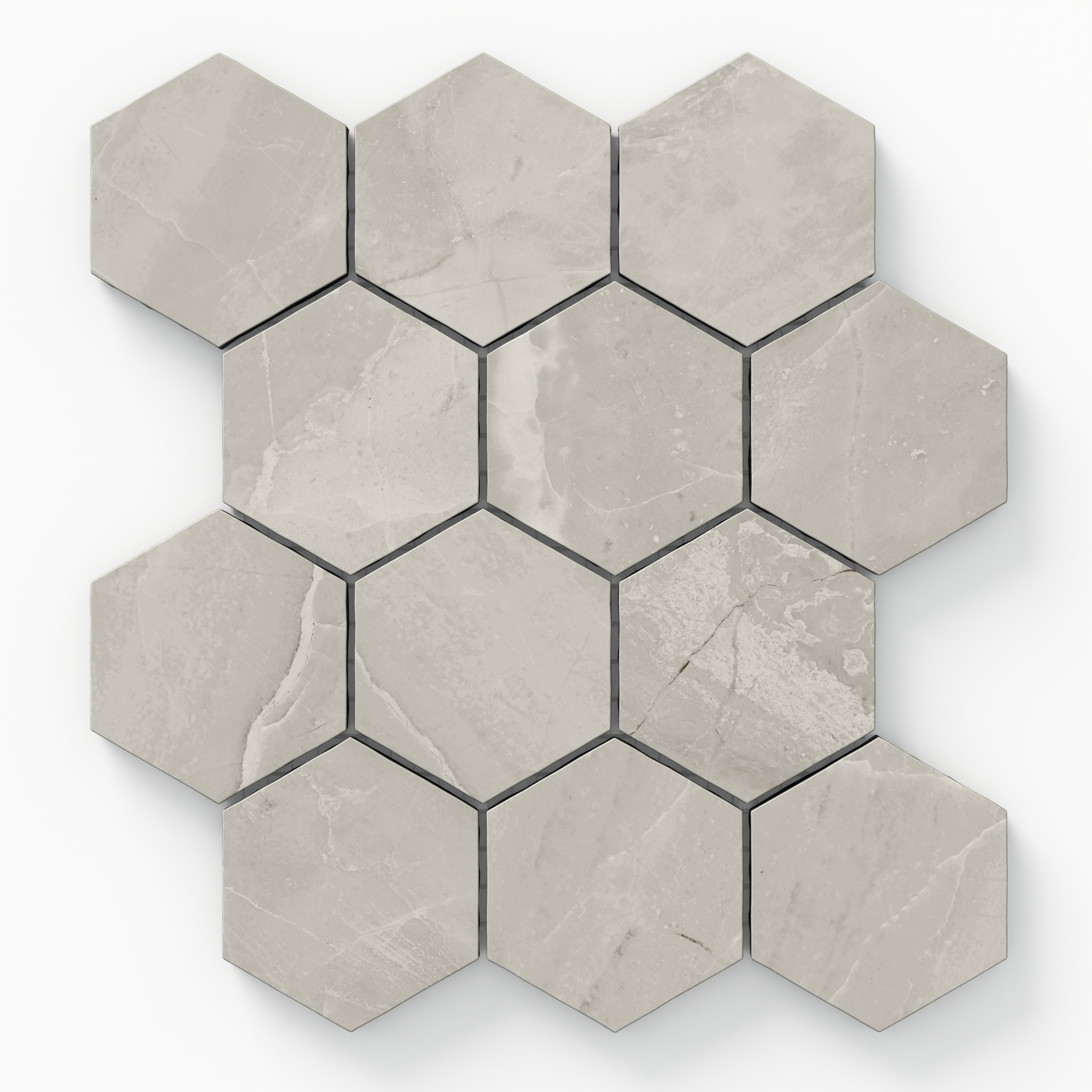 い*ぬ様 Mezz Blakeキュー Blair 3 x 3 Matte Porcelain Hexagon Mosaic Tile in Oniciata Beige