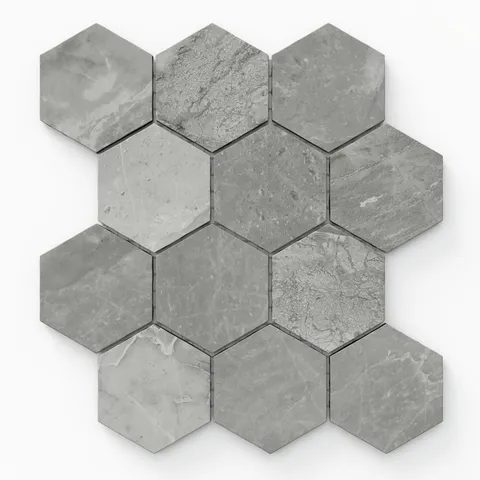 Blair 3 x 3 Matte Porcelain Hexagon Mosaic Tile in Oniciata Grey