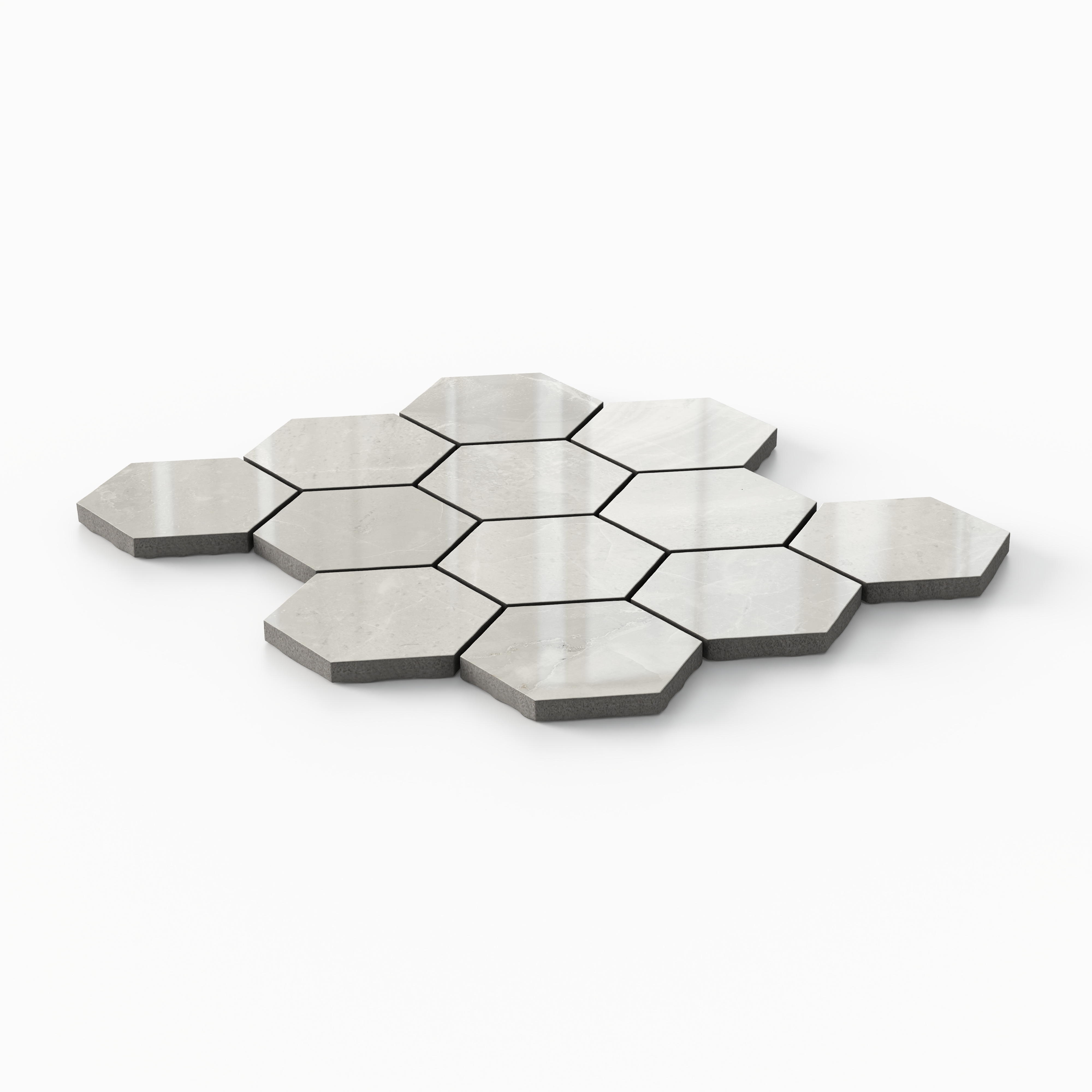 Blair 3 x 3 Polished Porcelain Hexagon Mosaic Tile in Oniciata