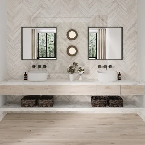 Preston 8 x 48 Matte Porcelain Tile in Poplar