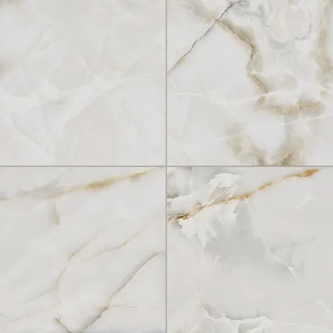 Astrid 24x24 matte porcelain tile in Pearl, featuring soft ivory tones with subtle veining for an elegant and timeless design.