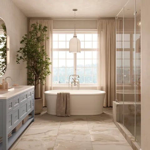 Astrid 24 x 24 Matte Porcelain Tile in Beige