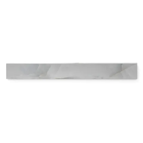 Astrid 3x24 matte porcelain bullnose tile in slate, showcasing soft gray tones with a refined matte surface.