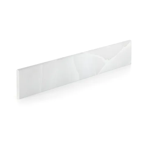 Astrid 3 x 24 Polished Porcelain Bullnose Tile in Pearl