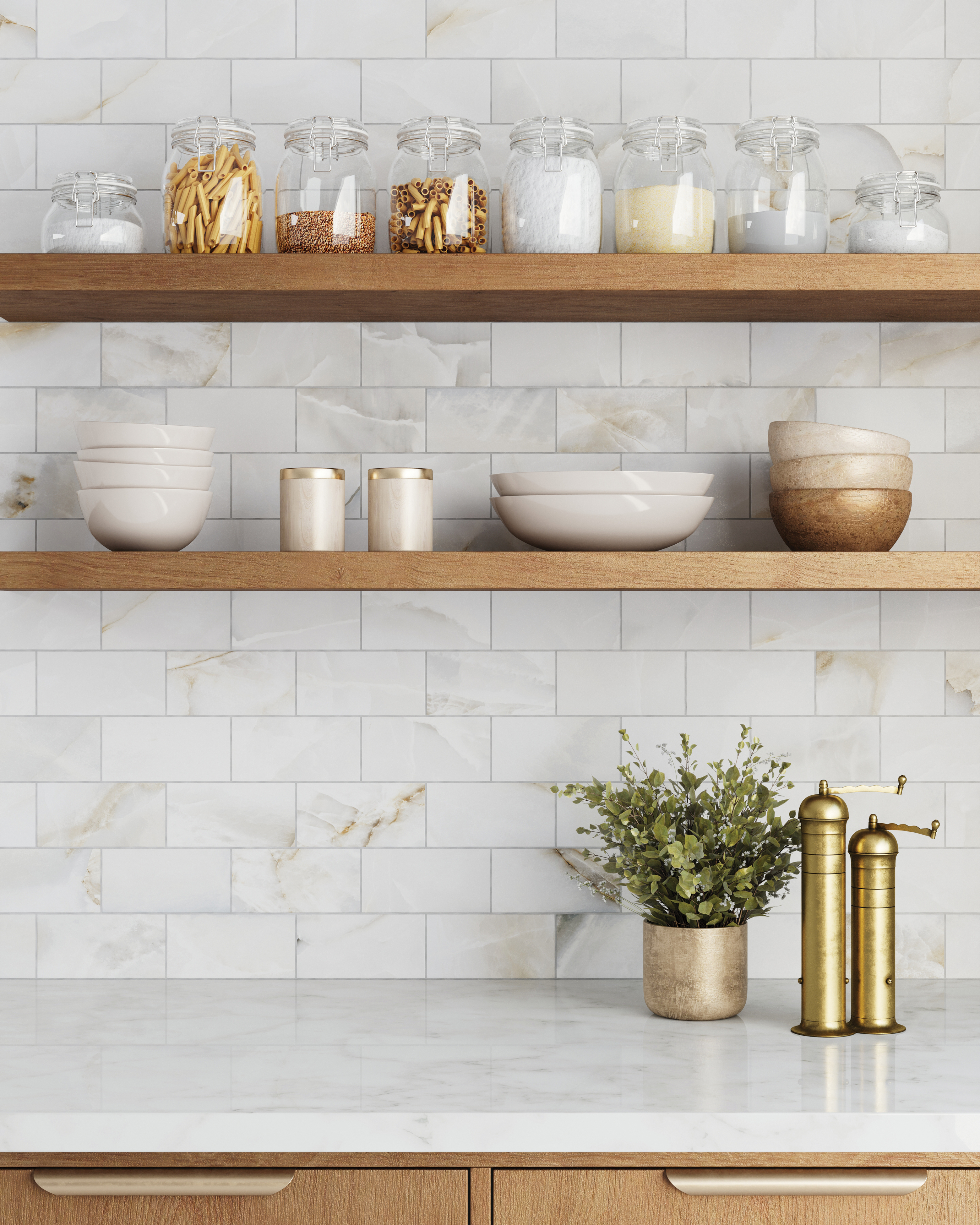 Astrid 3 x 6 Matte Porcelain Mosaic Tile in Pearl | Edward Martin