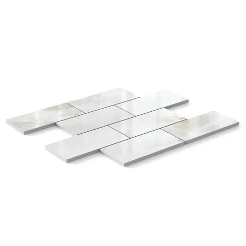 Astrid 3 x 6 Polished Porcelain Mosaic Tile in Pearl