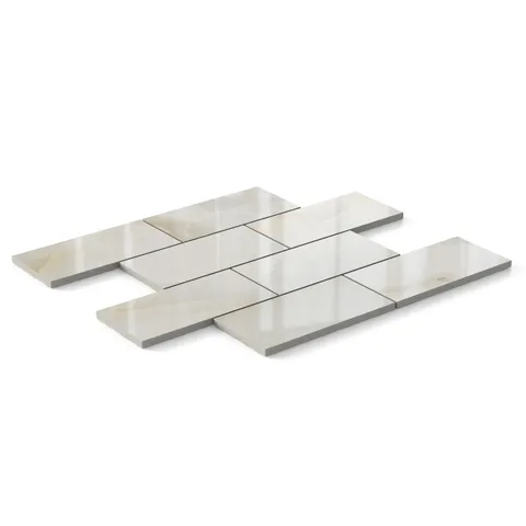Astrid 3 x 6 Polished Porcelain Mosaic Tile in Oyster