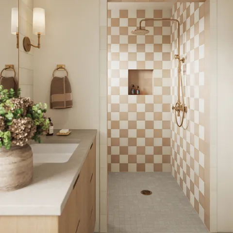 Wyatt 2 x 2 Matte Porcelain Mosaic Tile in Sand