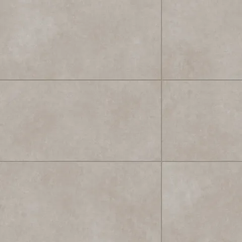 Wyatt Ash 16x32 matte porcelain tiles, showcasing a light gray tone with subtle texture for a refined and contemporary look.