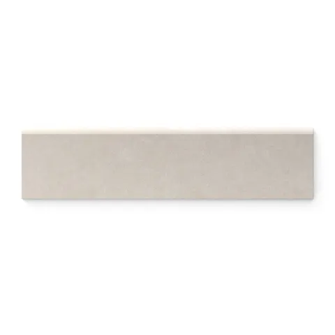 Soft beige Wyatt 3x12 matte porcelain bullnose tiles in Dune, crafted for smooth edges and harmonious design transitions.