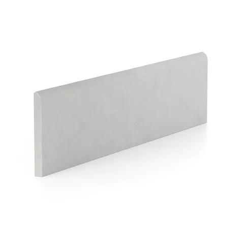 Wyatt 3 x 12 Matte Porcelain Bullnose Tile in Silver Grey