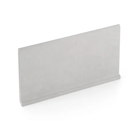 Wyatt 6 x 12 Matte Porcelain Cove Base Tile in Silver Grey