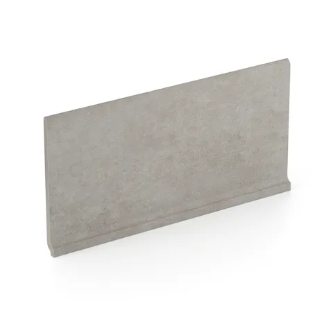 Wyatt 6 x 12 Matte Porcelain Cove Base Tile in Stone