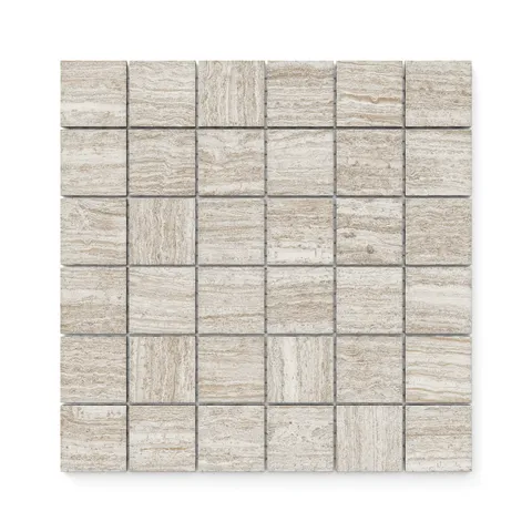 Hendrix Oat 2x2 Mosaic Matte tile in soft oat shades with a matte finish, ideal for creating a timeless and sophisticated interior style.