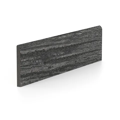 Hendrix 3 x 12 Matte Porcelain Bullnose Tile in Coal