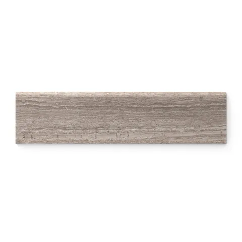 Hendrix Dune 3x12 Matte Bullnose tile with soft beige tones and a smooth bullnose edge, perfect for a seamless and stylish finish.