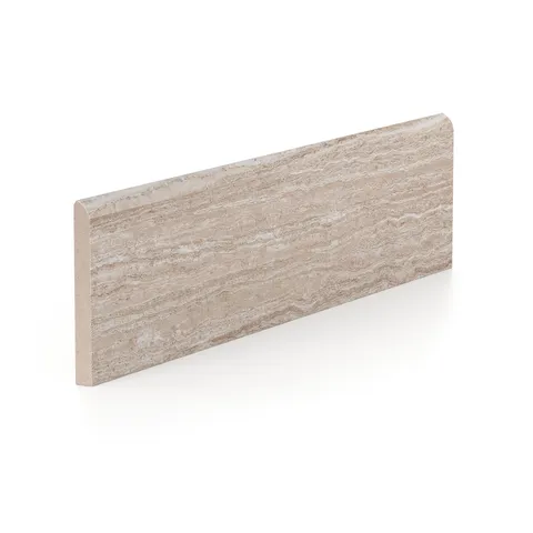 Hendrix 3 x 12 Matte Porcelain Bullnose Tile in Almond