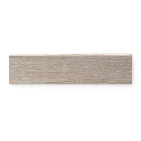 Hendrix Almond 3x12 Matte Bullnose tile showcasing warm almond tones and a rounded bullnose edge for a soft, cohesive finish.