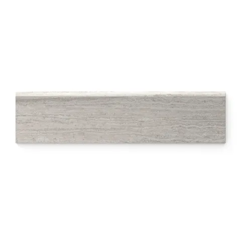 Hendrix Taupe 3x12 Matte Bullnose tile featuring light taupe tones and a smooth bullnose edge, perfect for a polished and refined look.