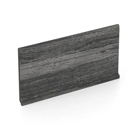 Hendrix 6 x 12 Matte Porcelain Cove Base Tile in Coal