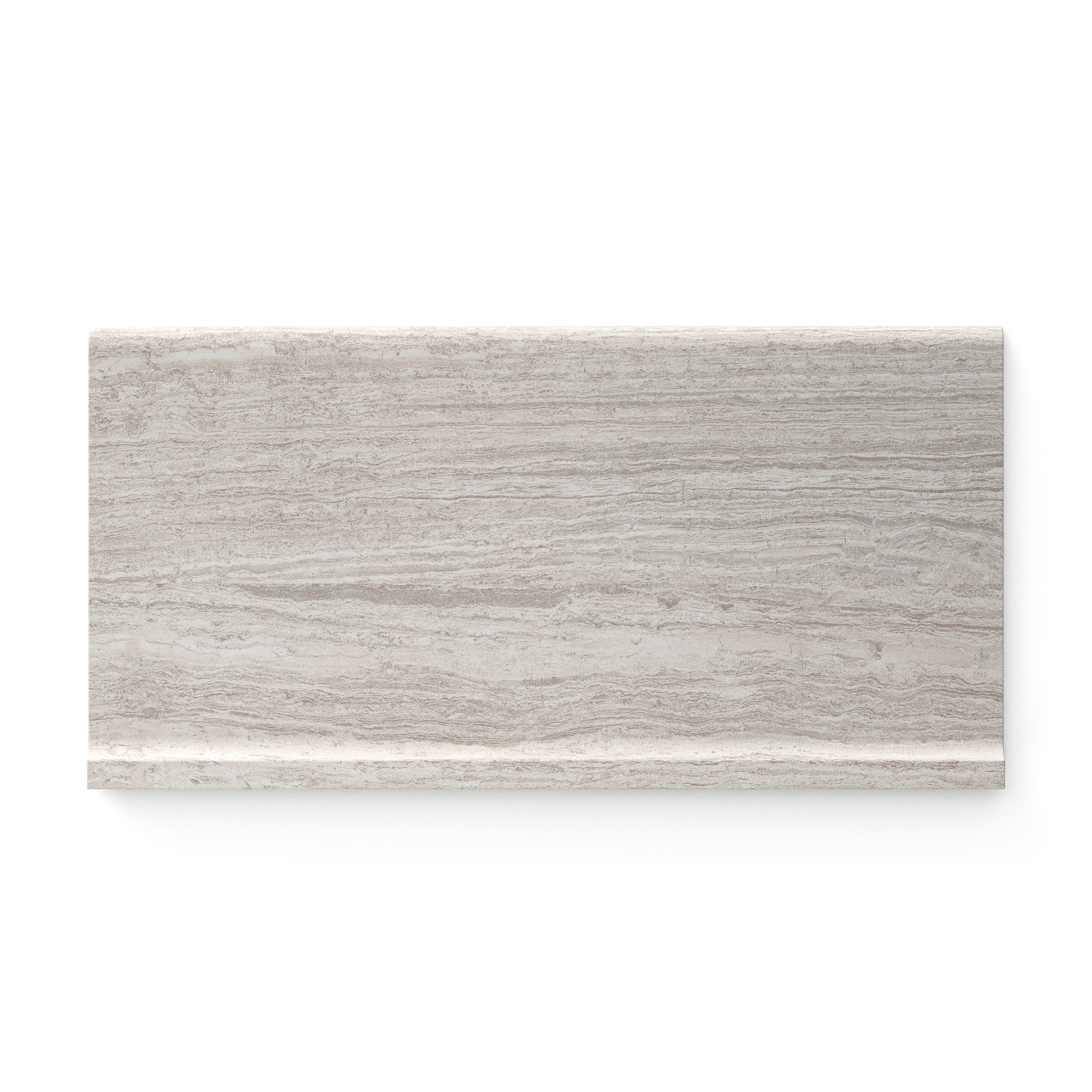 Hendrix 6 x 12 Matte Porcelain Cove Base Tile in Taupe | Edward Martin