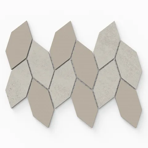 Shea 12.5 x 15 Matte Porcelain Leaf Mosaic Tile in Warm Blend