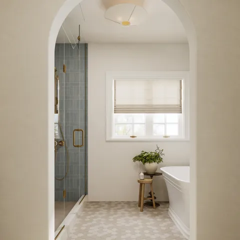 Shea 13.7 x 14.5 Matte Porcelain Wave Mosaic Tile in Warm Blend