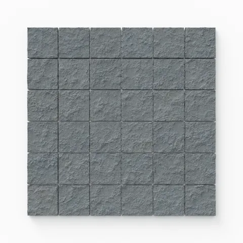 Palmer 2x2 raw porcelain mosaic tile in ocean blue, offering a textured finish and vibrant hue for a striking design statement.