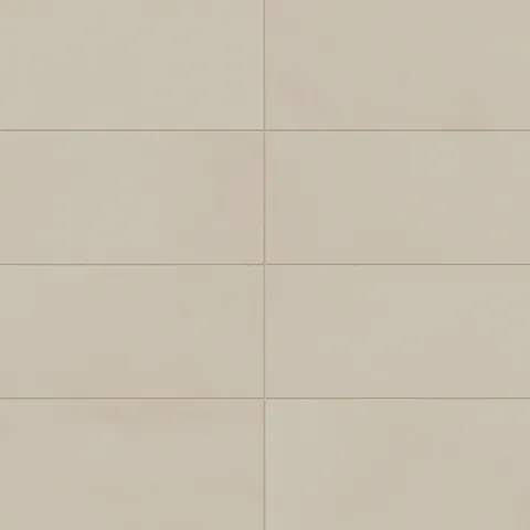 Palmer 12x24 matte porcelain tile in natural, offering a smooth finish in a neutral beige tone for a clean and understated aesthetic.