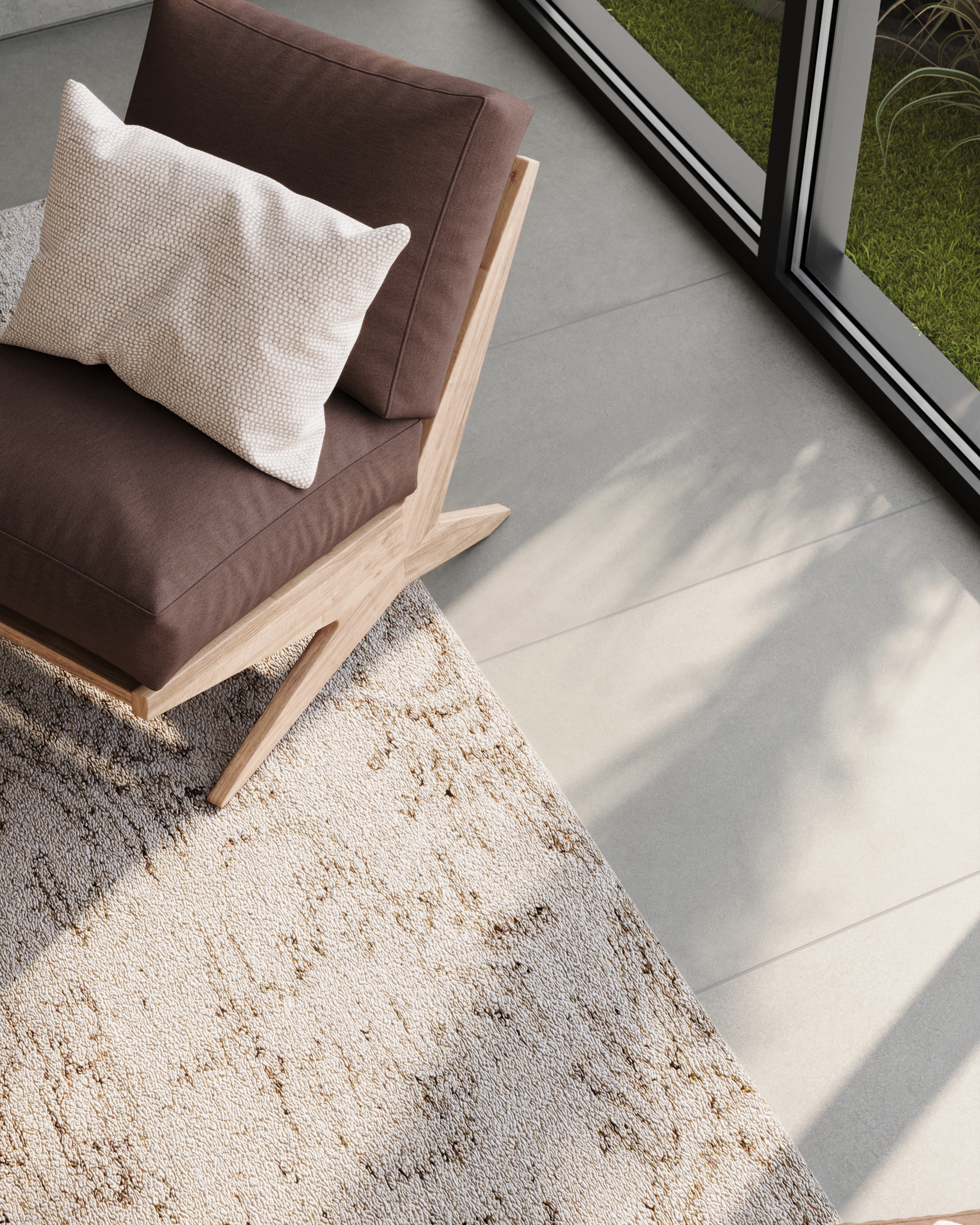 Palmer 24 x 48 Matte Porcelain Tile in Grey | Edward Martin
