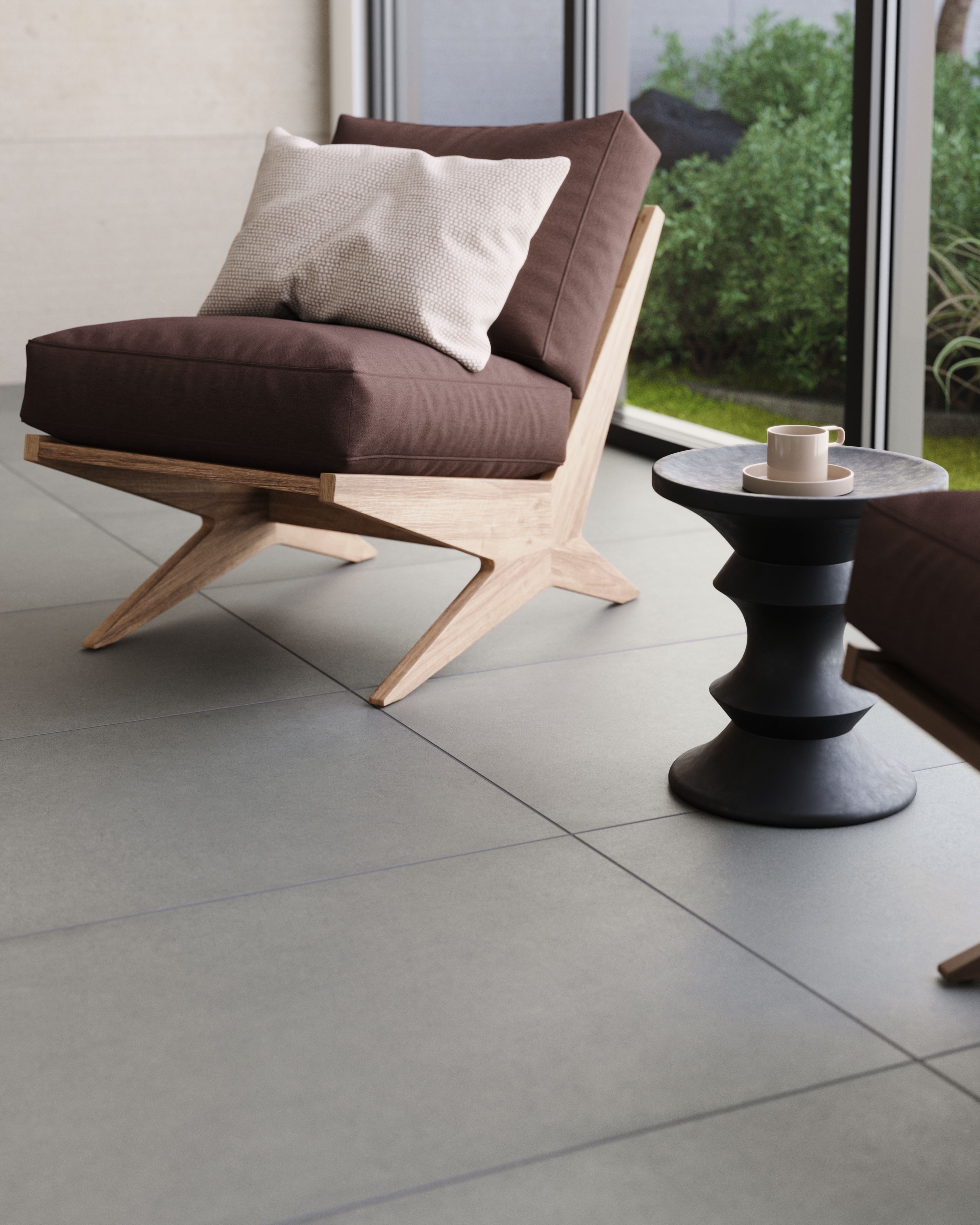 Palmer 24 x 48 Matte Porcelain Tile in Grey | Edward Martin