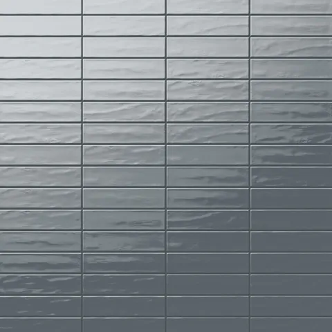 Palmer 3 x 12 Glossy Porcelain Tile in Blue Grey