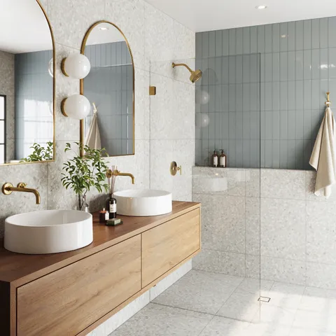 Palmer 3 x 12 Glossy Porcelain Tile in Eucalyptus