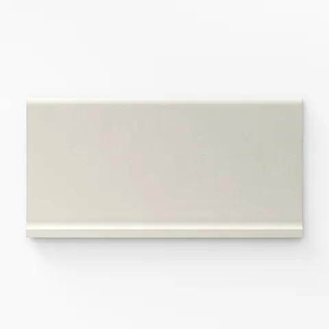 Palmer 6x12 matte porcelain cove base tile in white, offering a clean and smooth finish for a seamless transition.